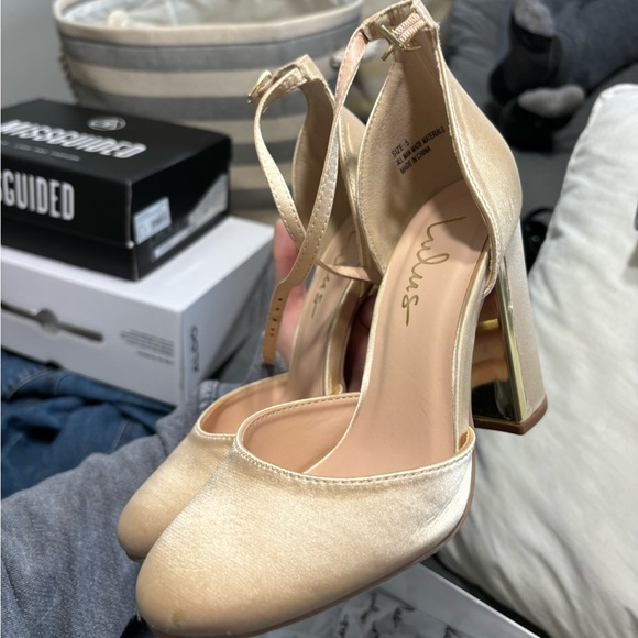 Lulus champagne gold heels 5 women’s - Picture 5 of 5